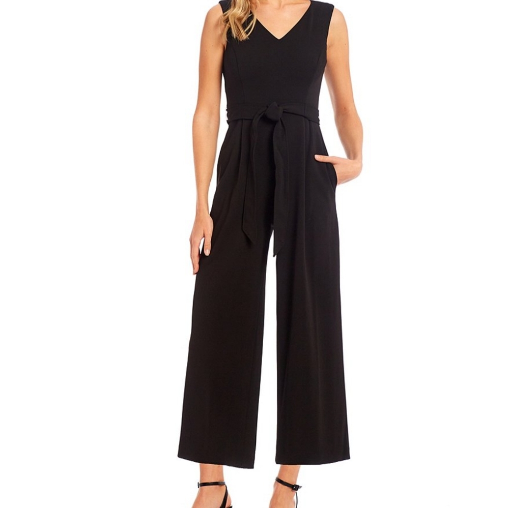 Calvin Klein© Belted Jumpsuit w/ FREE Shrug